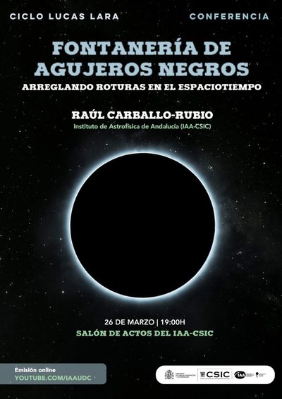 Cartel de «Fontanería de agujeros negros: arreglando roturas en el espaciotiempo»